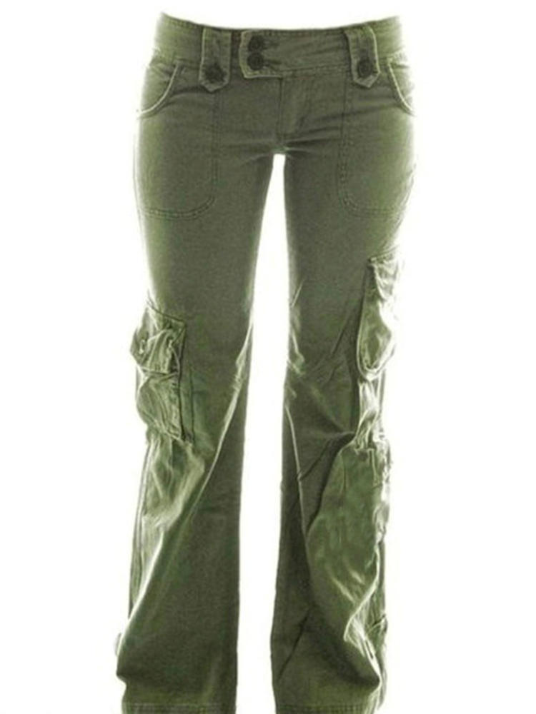 Women Solid Color Hiking Tactical Climbing Trousers Pants