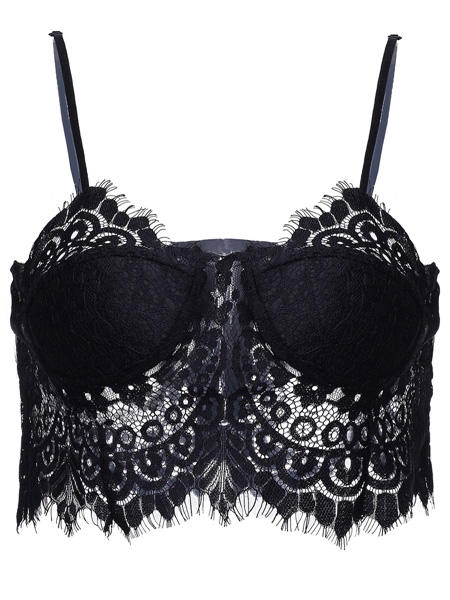 Sexy Lace Floral Strap Women Black White Cami Blouse Tank Tops